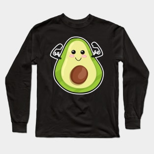 Cute Avocado Healthy Long Sleeve T-Shirt